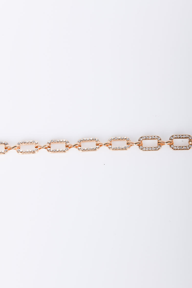 Cintura a catenella con strass