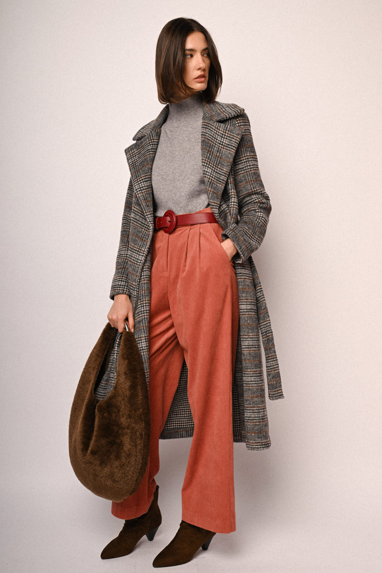 Borsa hobo in faux fur