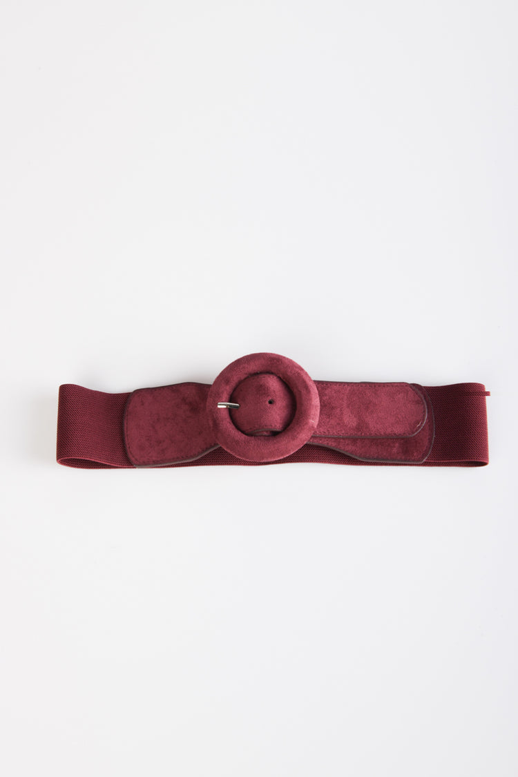 Cintura elastica effetto suede