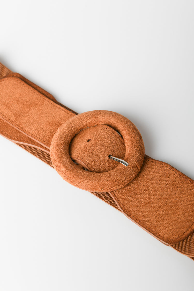 Cintura elastica effetto suede
