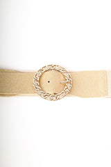 Cintura fibbia tonda treccia