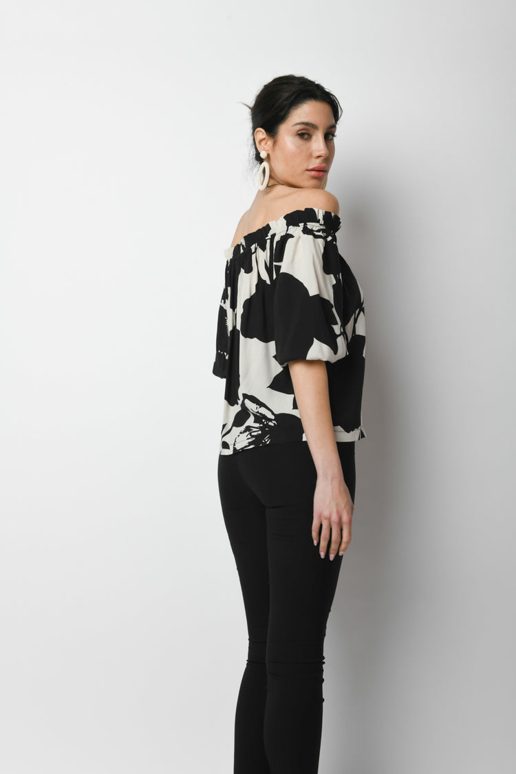 Blusa a stampa floreale