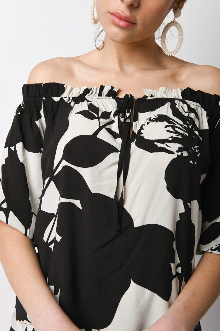 Blusa a stampa floreale