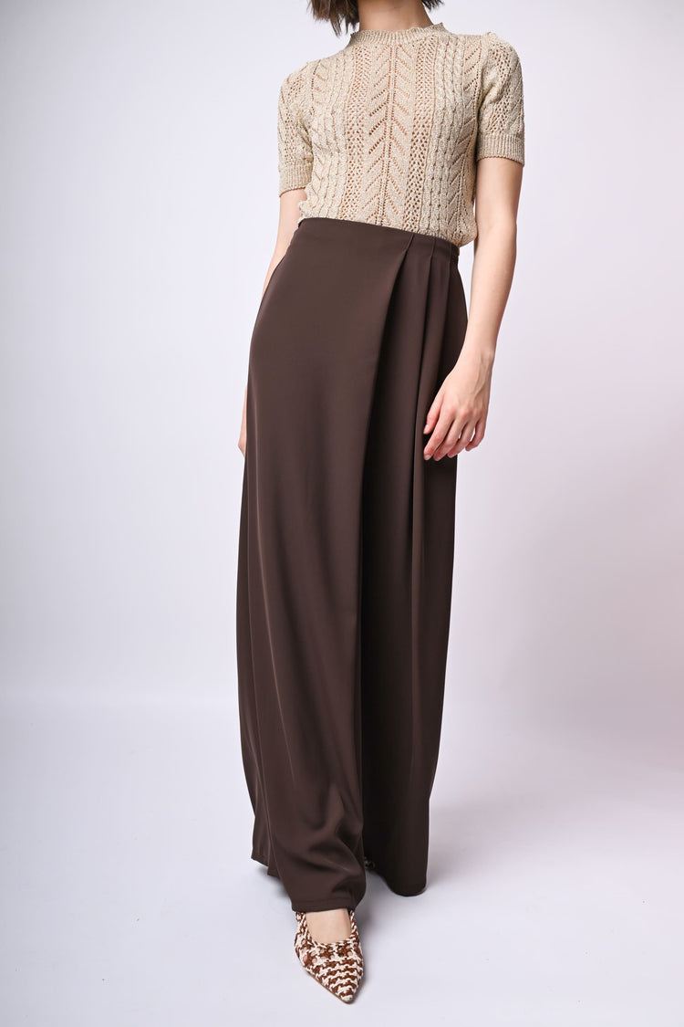 Pantaloni palazzo con pieghe