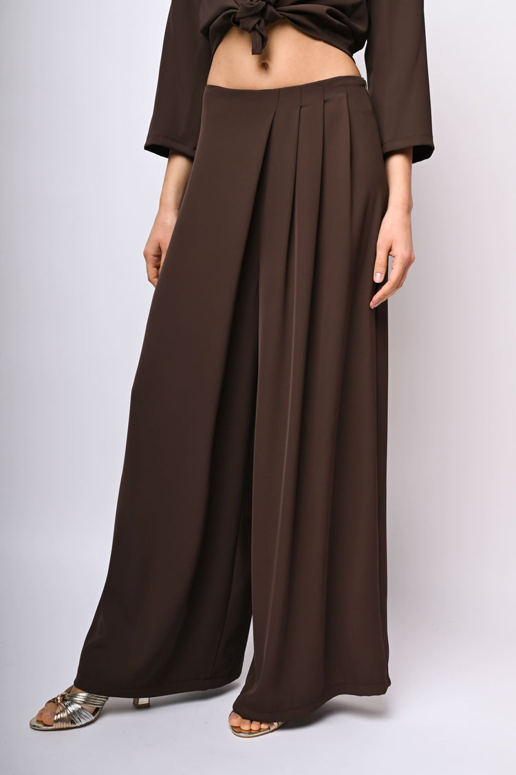 Pantaloni palazzo con pieghe