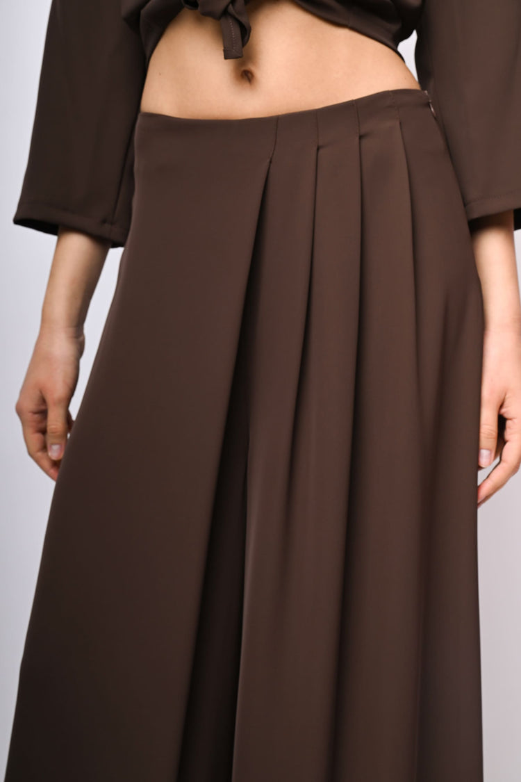 Pantaloni palazzo con pieghe