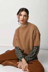 Blusa a stampa geometrica