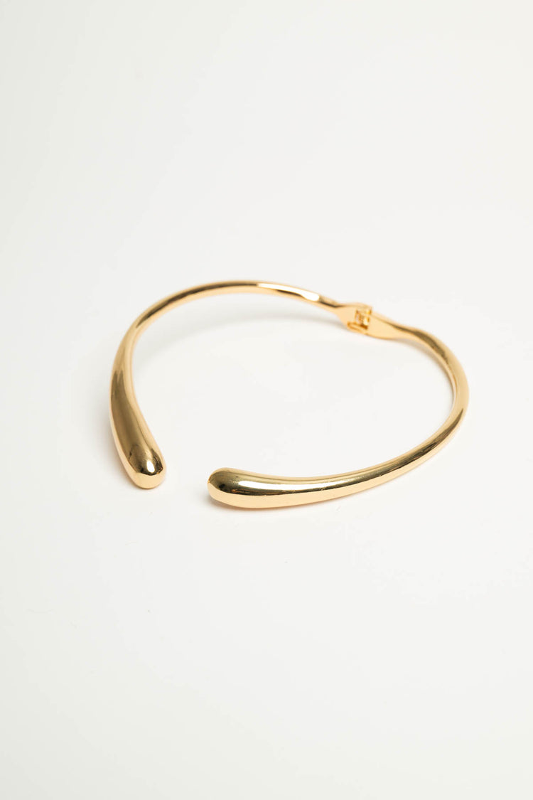 Collana rigida in metallo dorato