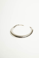 Collana rigida in metallo argentato
