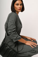 Blazer a stampa gessata lurex