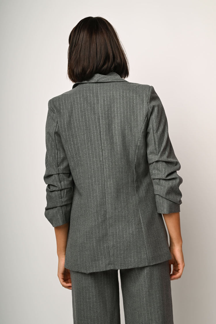 Blazer a stampa gessata lurex