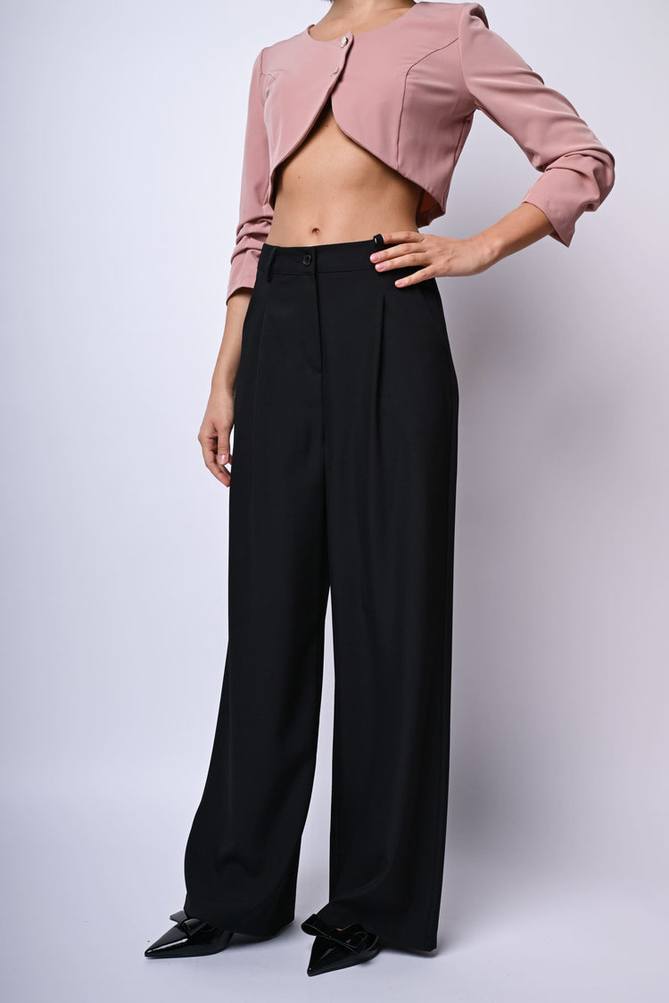Pantaloni palazzo con pinces