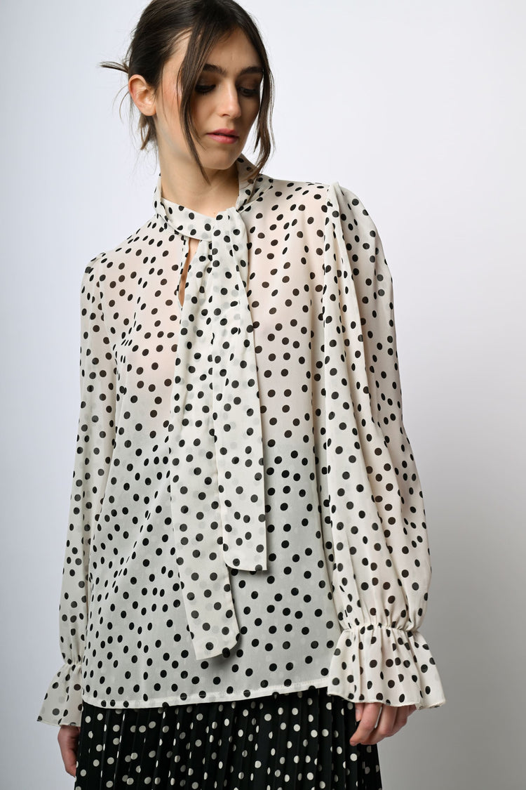 Blusa a stampa pois
