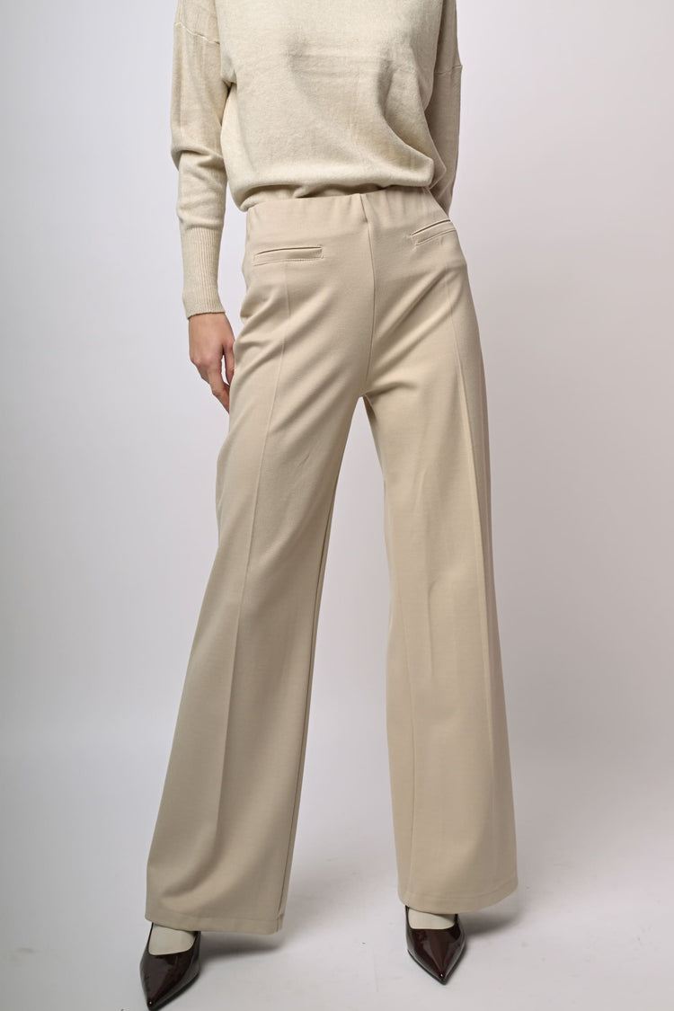 Pantaloni palazzo misto viscosa stretch