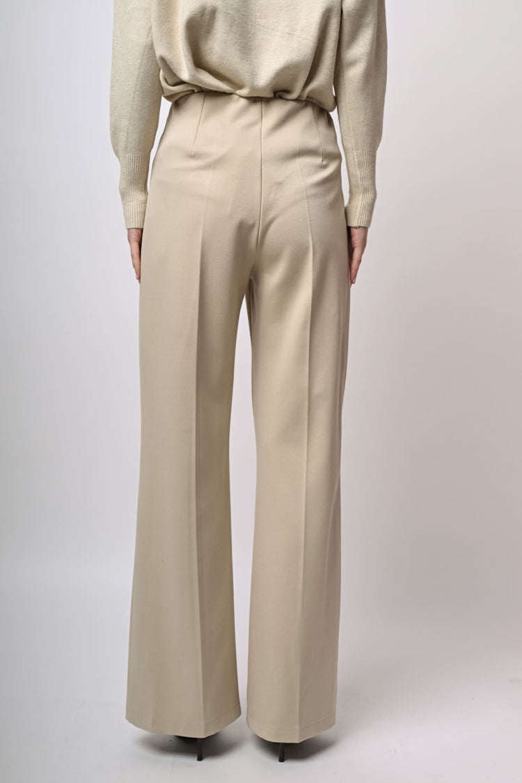 Pantaloni palazzo misto viscosa stretch