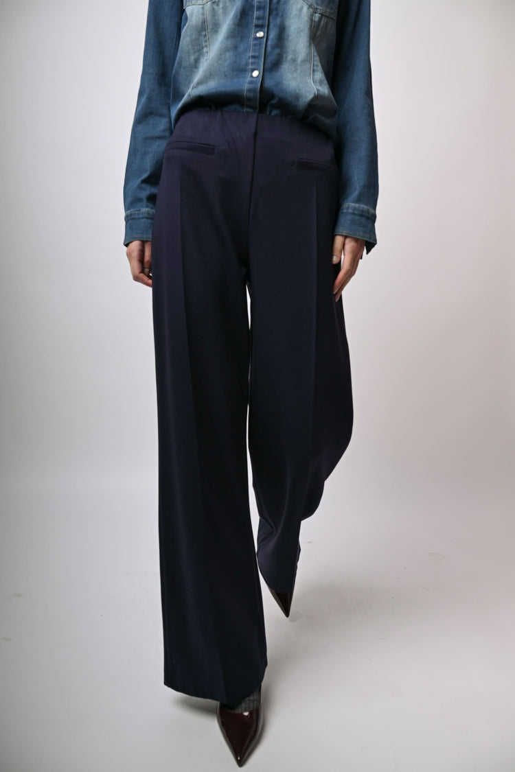 Pantaloni palazzo misto viscosa stretch