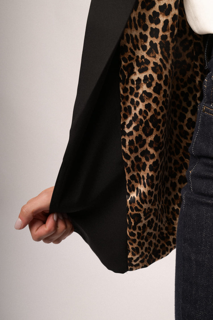Giacca aperta con fodera fantasia