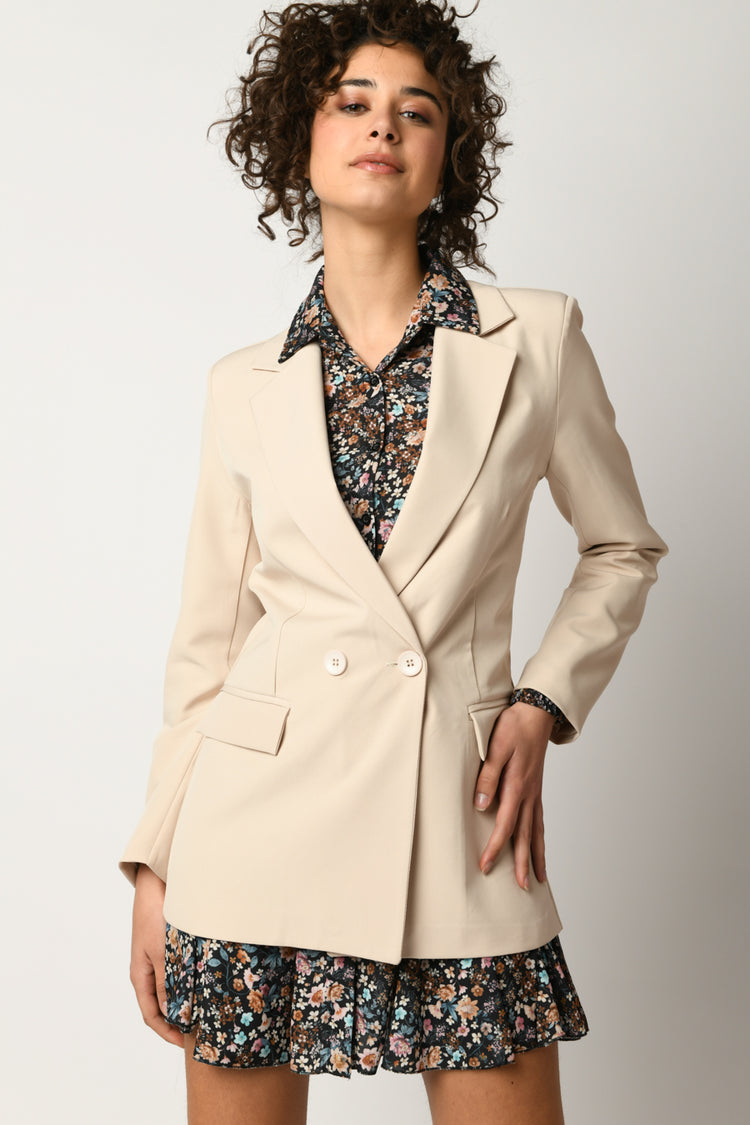 Blazer lungo doppiopetto