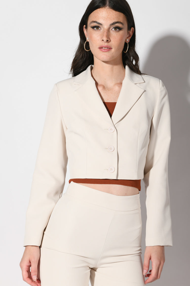 Blazer crop monopetto