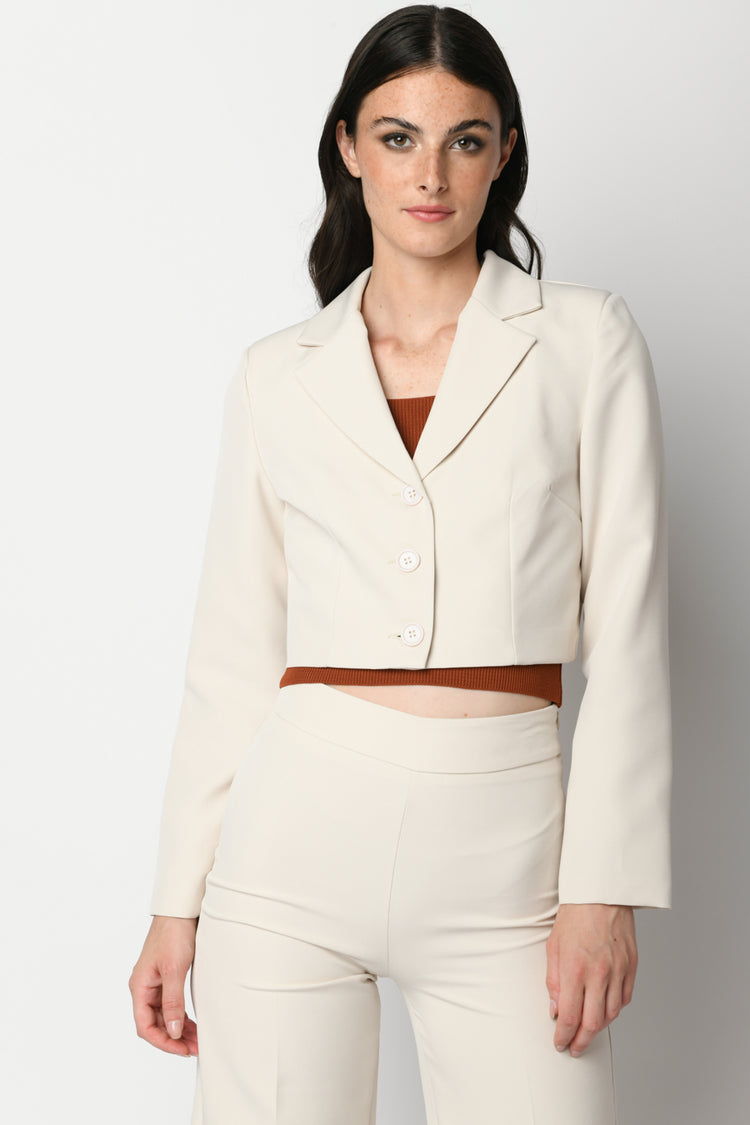 Blazer crop monopetto