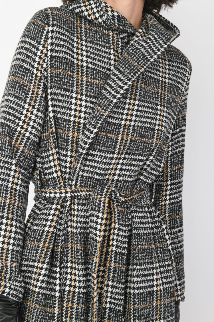 Cappotto con cappuccio Principe di Galles