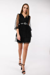Mini abito in tulle a pois