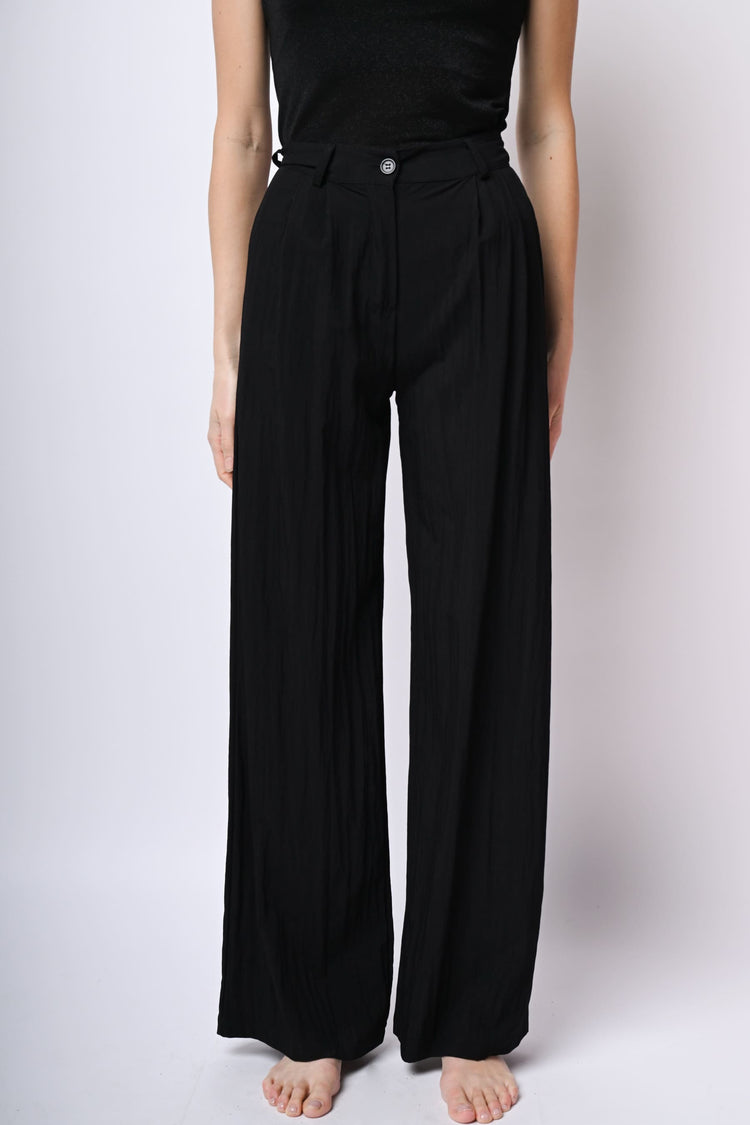 Pantaloni palazzo misto viscosa