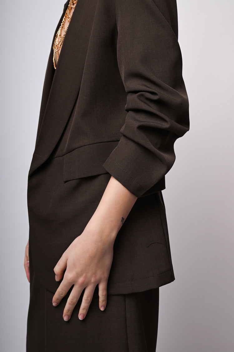 Blazer con revers a scialle