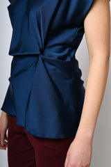 Top in raso con nodo
