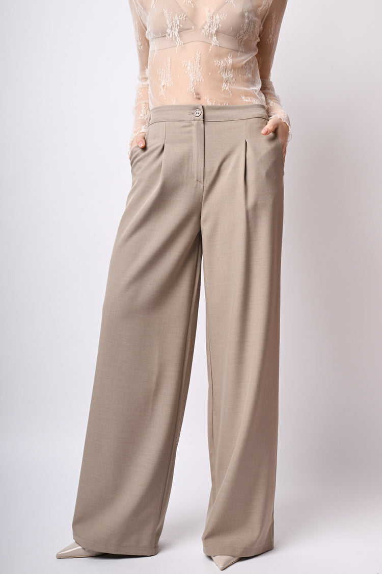 Pantaloni palazzo con tasche sul retro