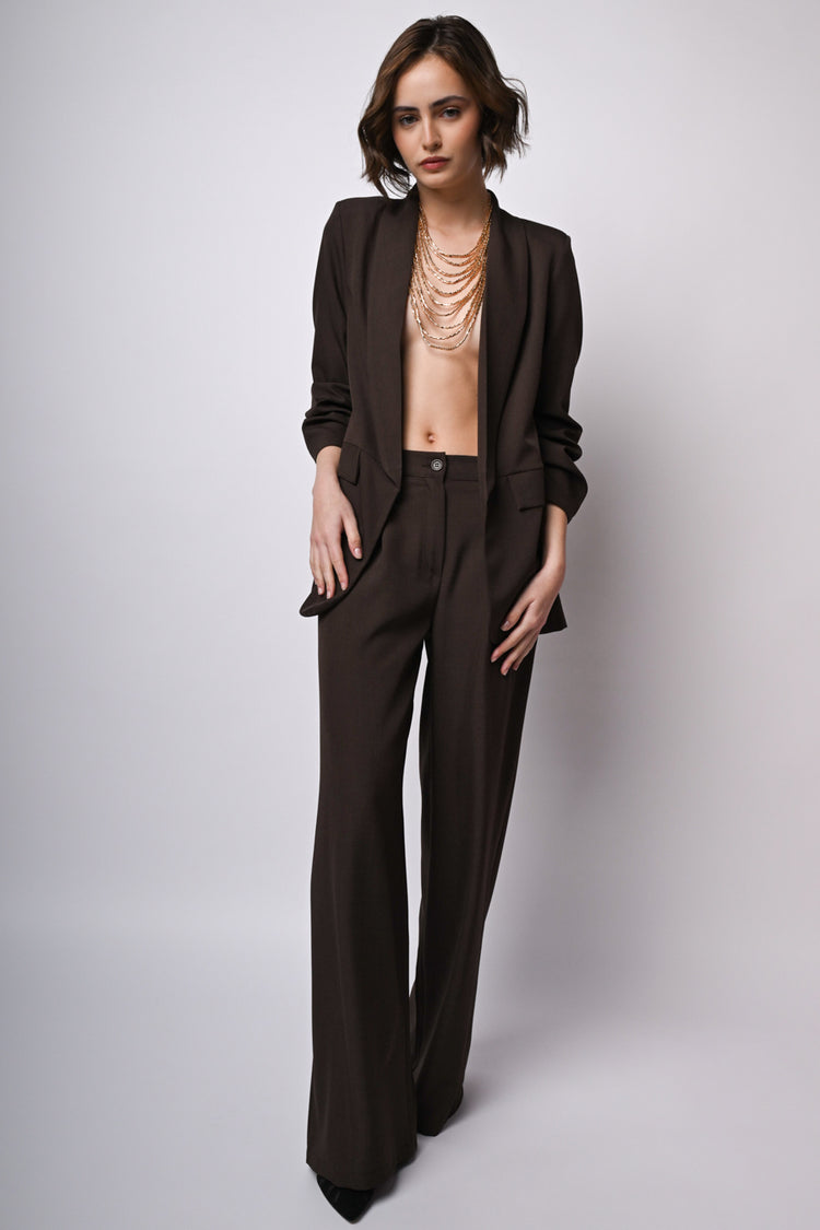 Pantaloni palazzo con tasche sul retro