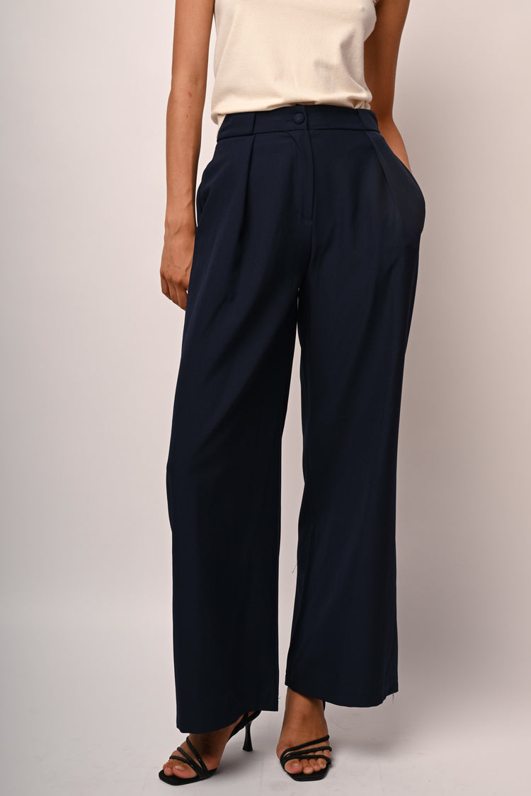 Pantaloni palazzo con pinces
