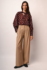 Pantaloni palazzo con pinces