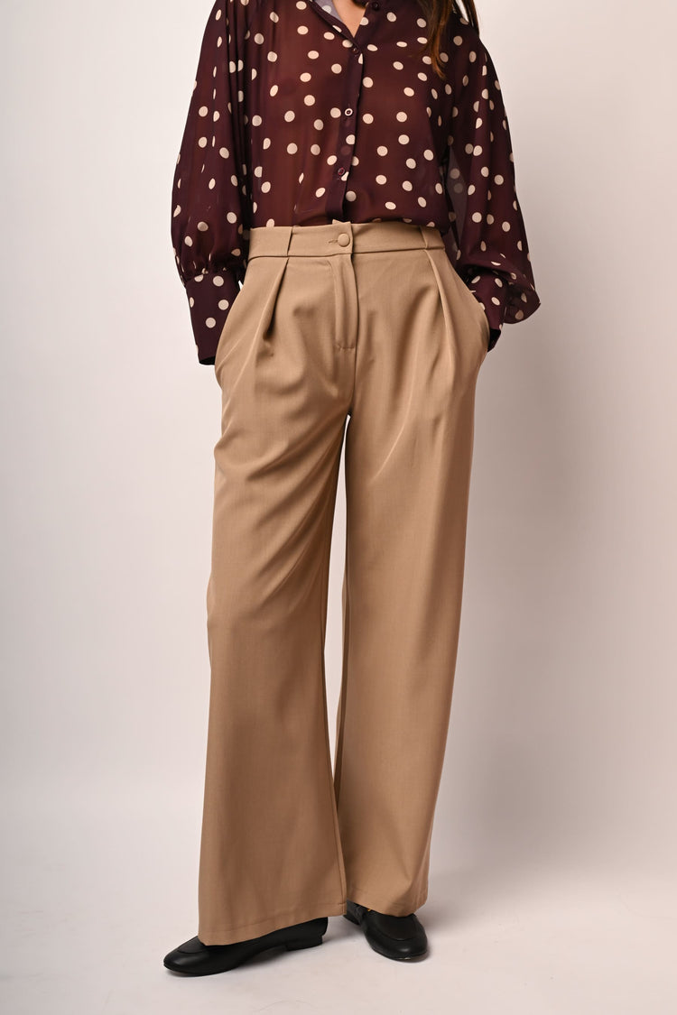 Pantaloni palazzo con pinces