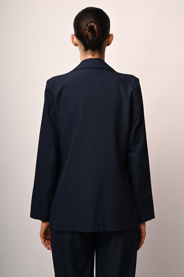 Blazer oversize effetto doppiopetto