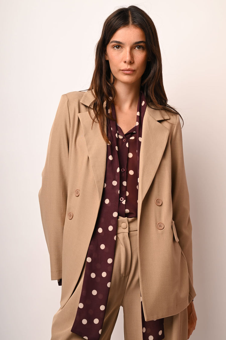 Blazer oversize effetto doppiopetto