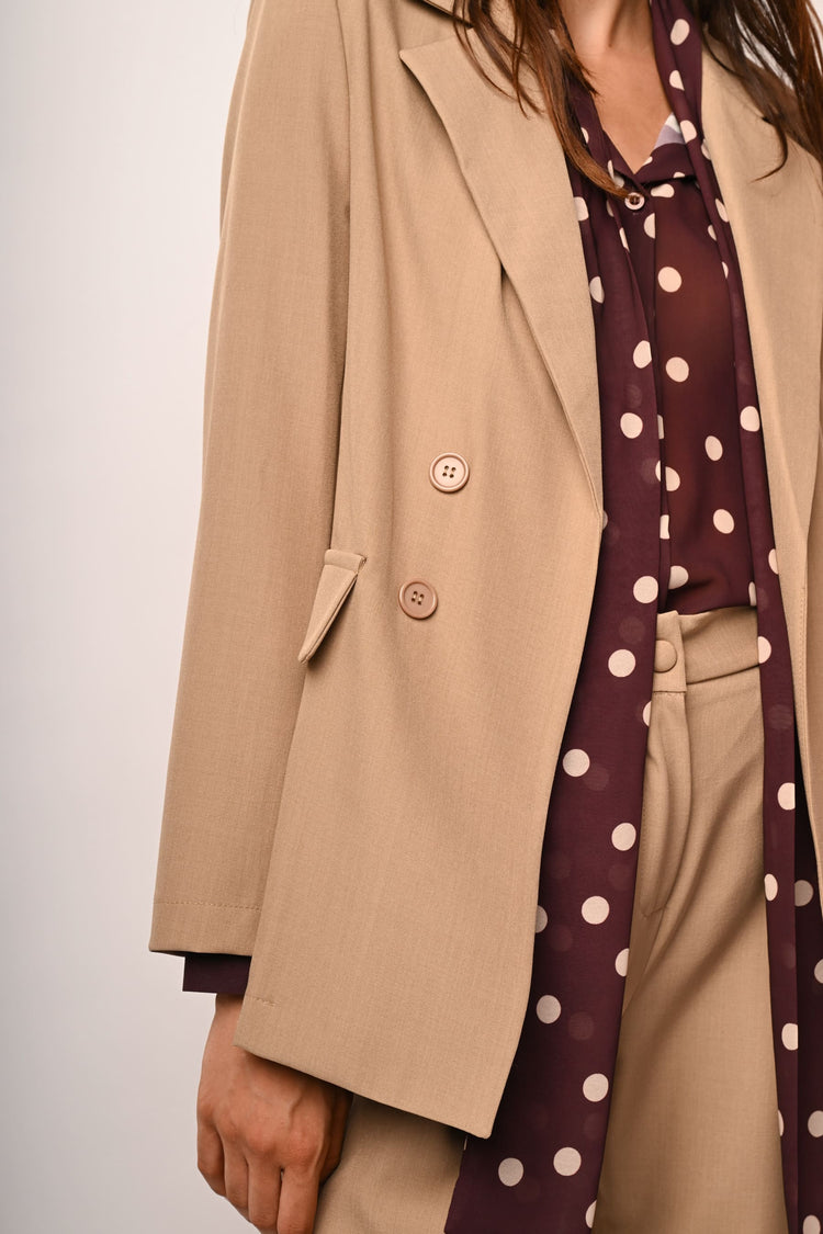 Blazer oversize effetto doppiopetto