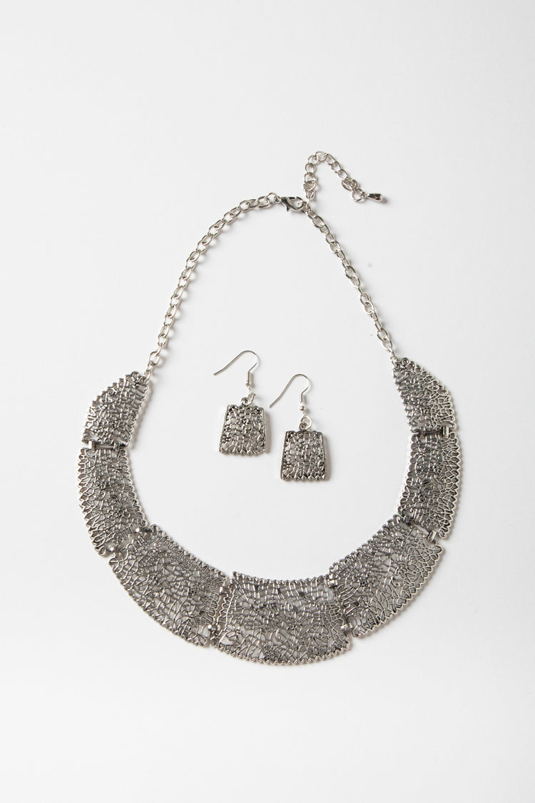 Set collana + orecchini stile etnico