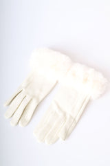 Guanti con polsino in faux fur