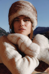 Guanti muffola in faux fur