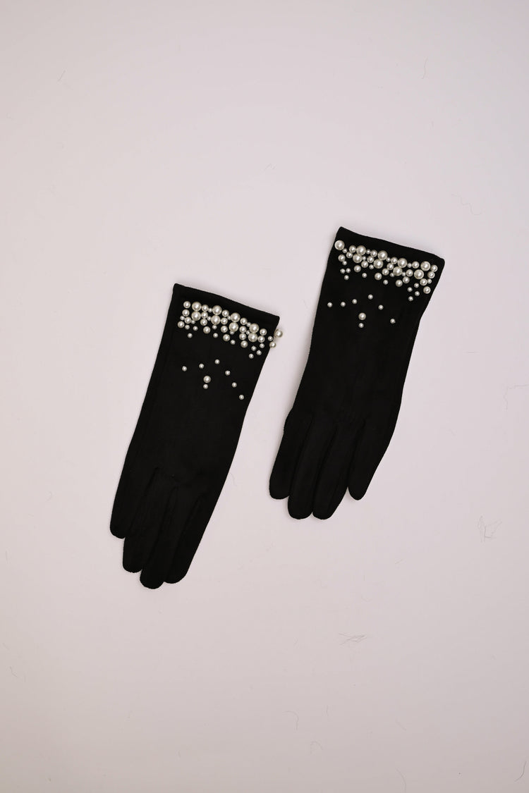 Guanti con perline decorative