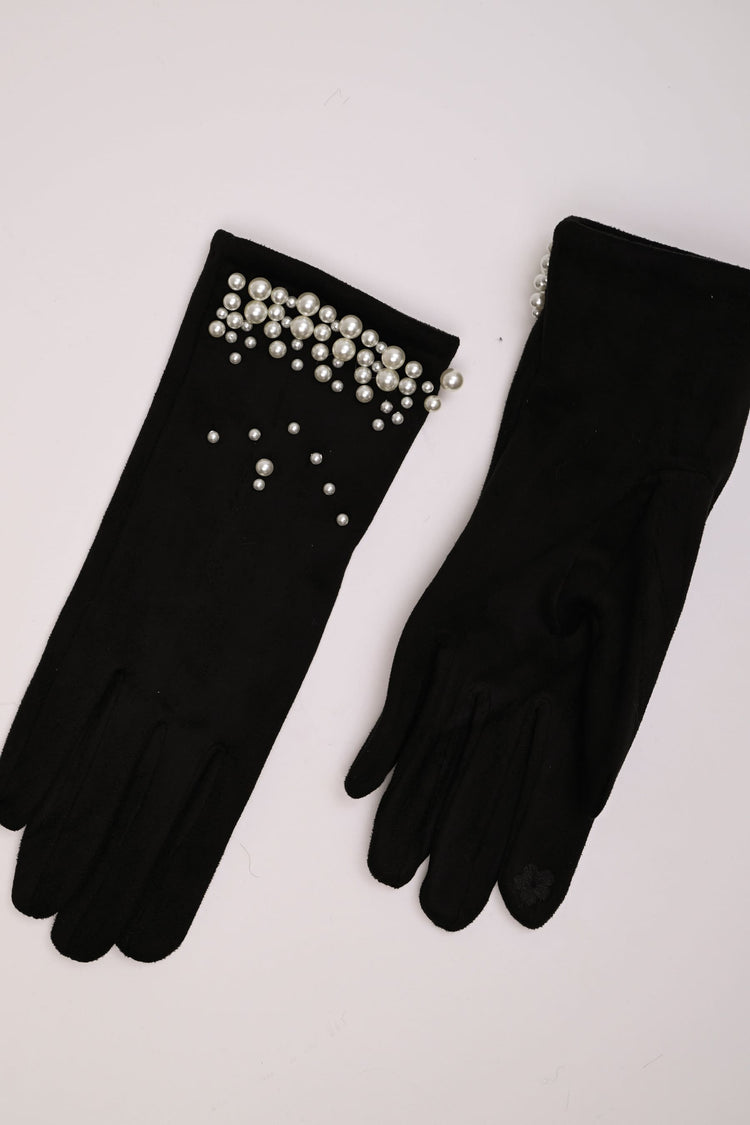 Guanti con perline decorative