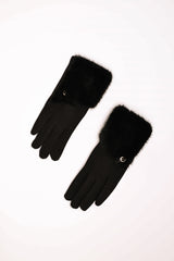 Guanti con polsini in faux fur