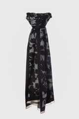 Sciarpa in jacquard floreale