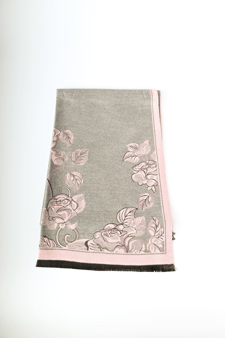 Sciarpa jacquard rose