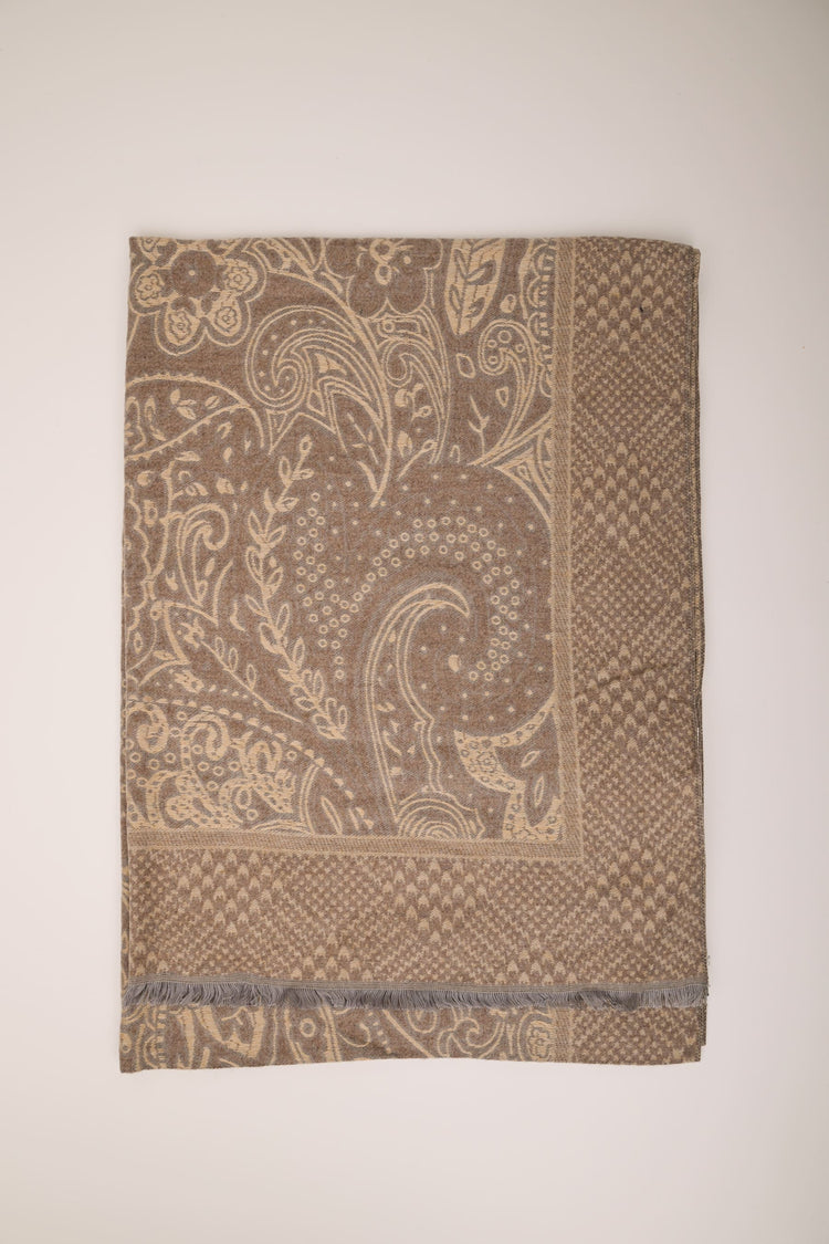 Sciarpa in jacquard paisley misto lana