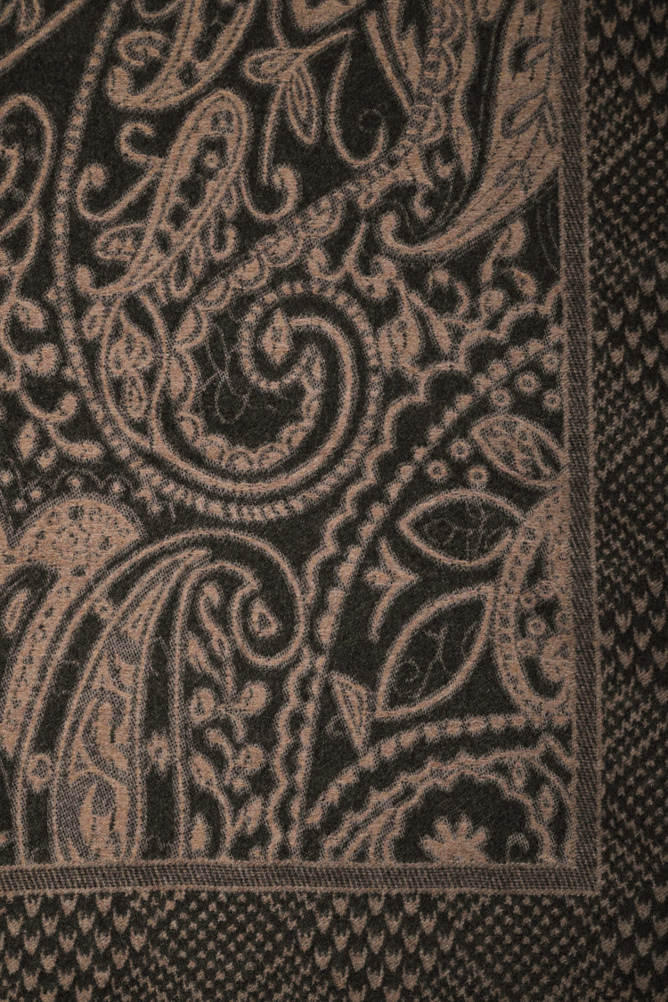 Sciarpa in jacquard paisley misto lana