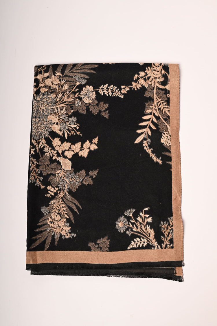 Sciarpa in jacquard floreale
